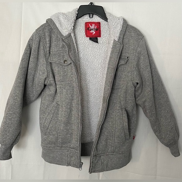 Courage Full Zip Hoodie Jacket Faux Fur Size M (10-12) - Picture 1 of 6